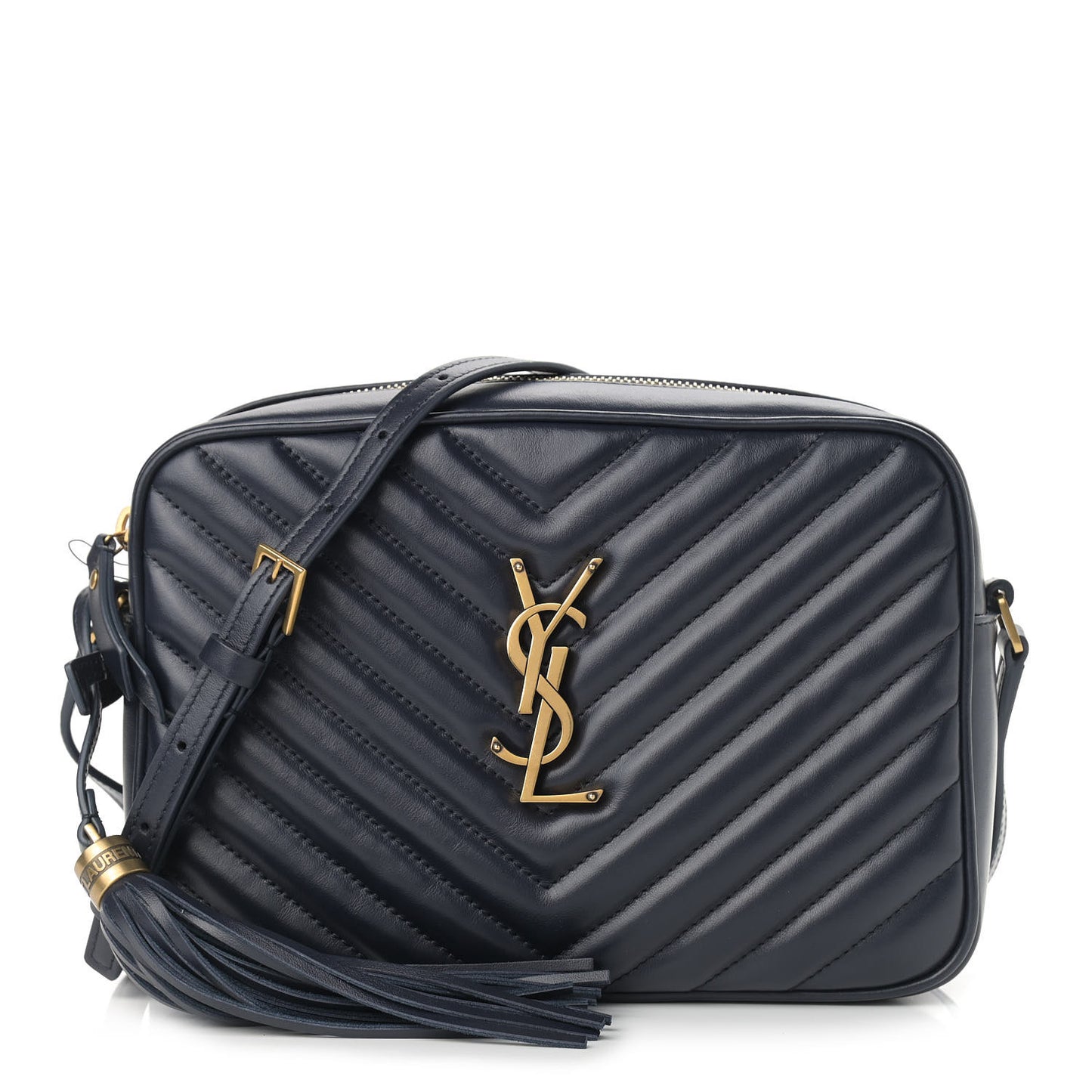 Calfskin Matelasse Monogram Lou Camera Bag Deep Marine