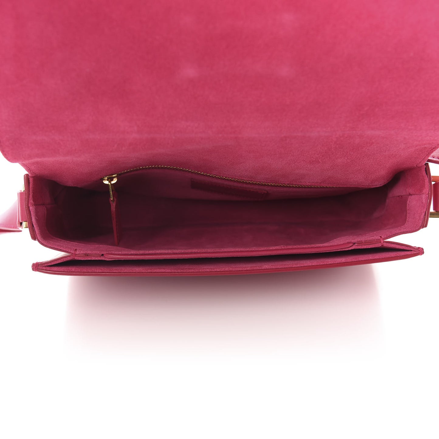 Calfskin Classic Y Satchel Fuchsia