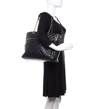 Chanel Lambskin Quilted Large Tote Black 2 of 11
