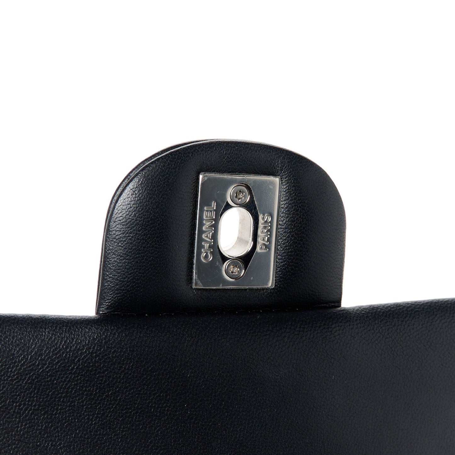 Lambskin Quilted Mini Rectangular Flap Black