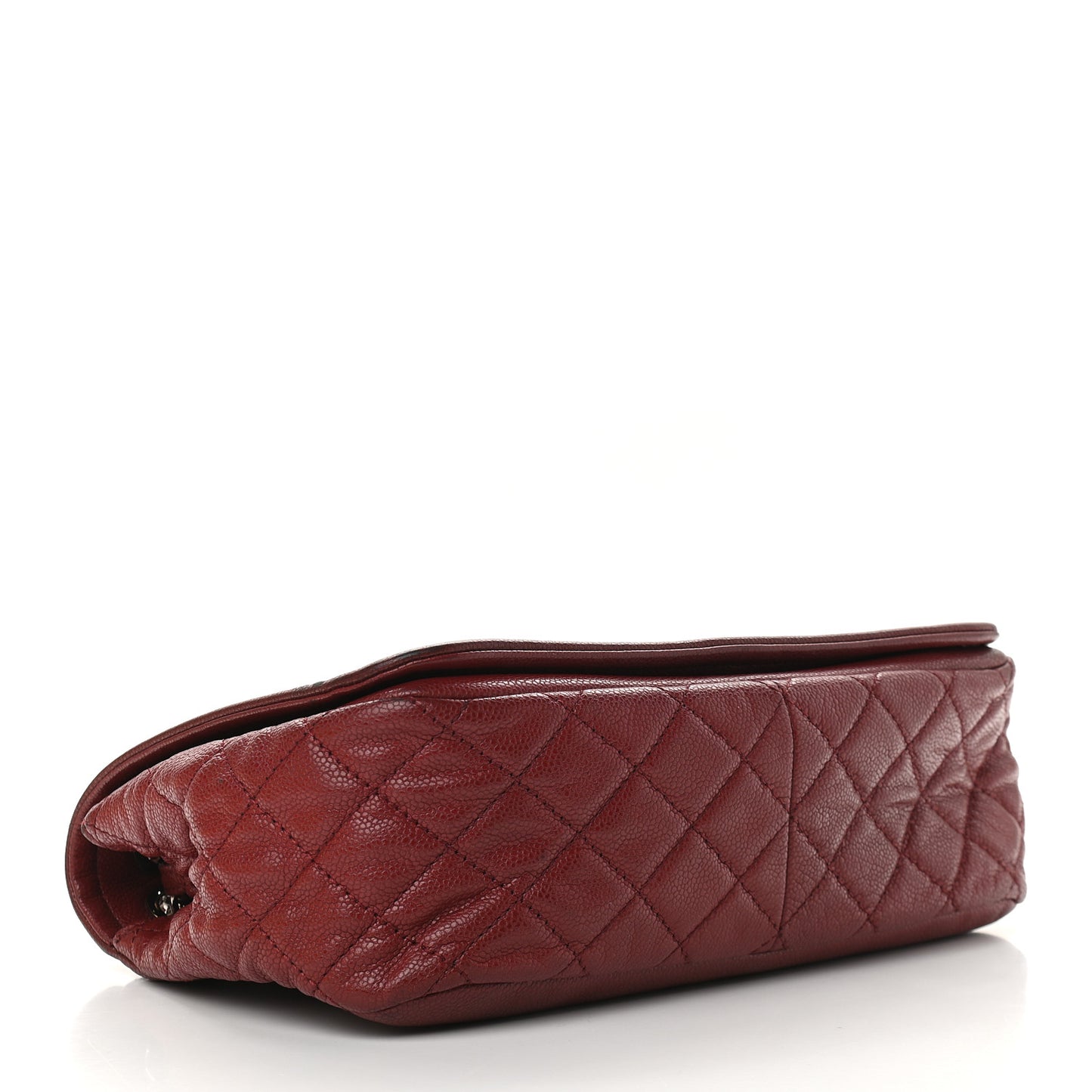 Caviar Large Timeless CC Flap Dark Red