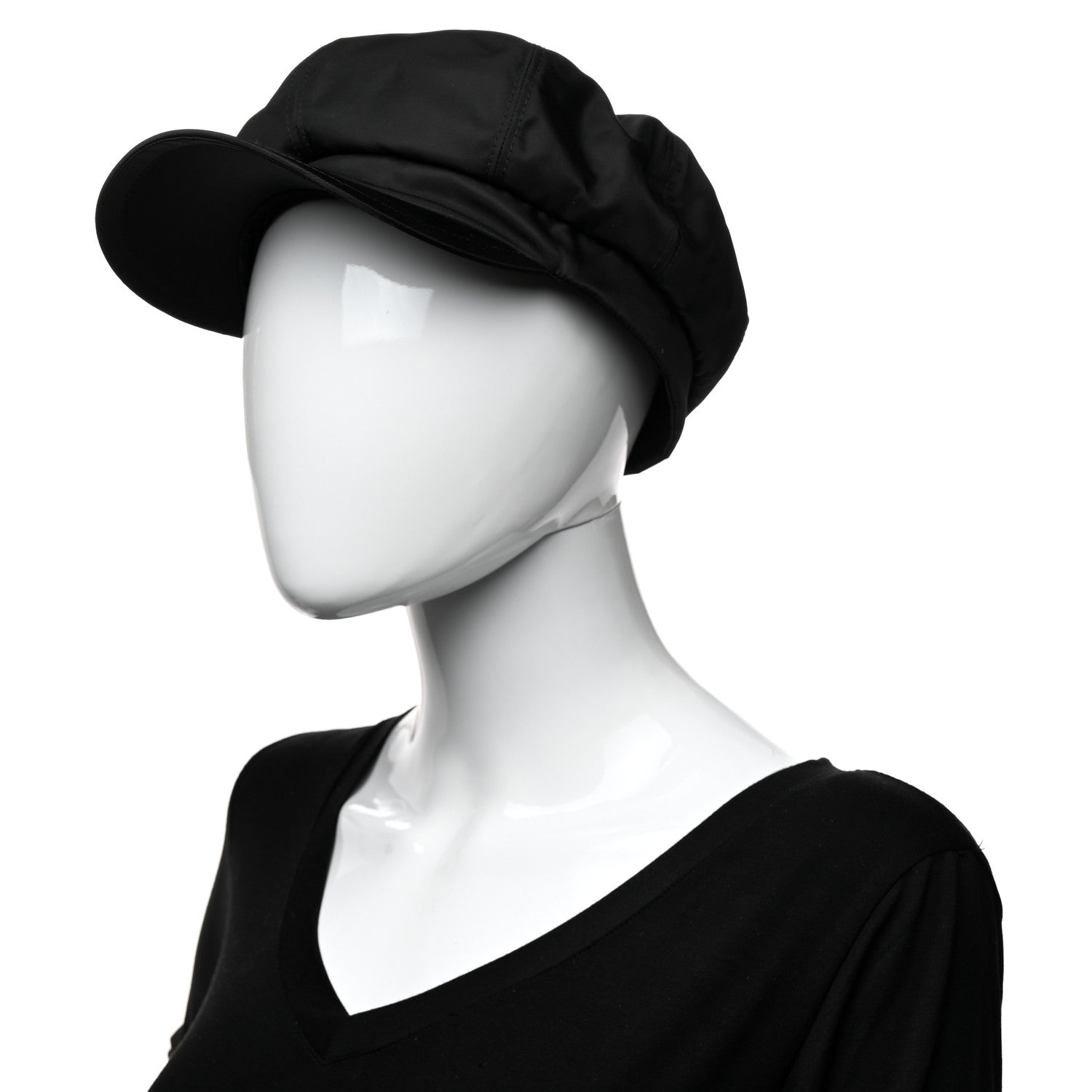 Prada Re-Nylon Mens Newsboy Hat L Black 2 of 8