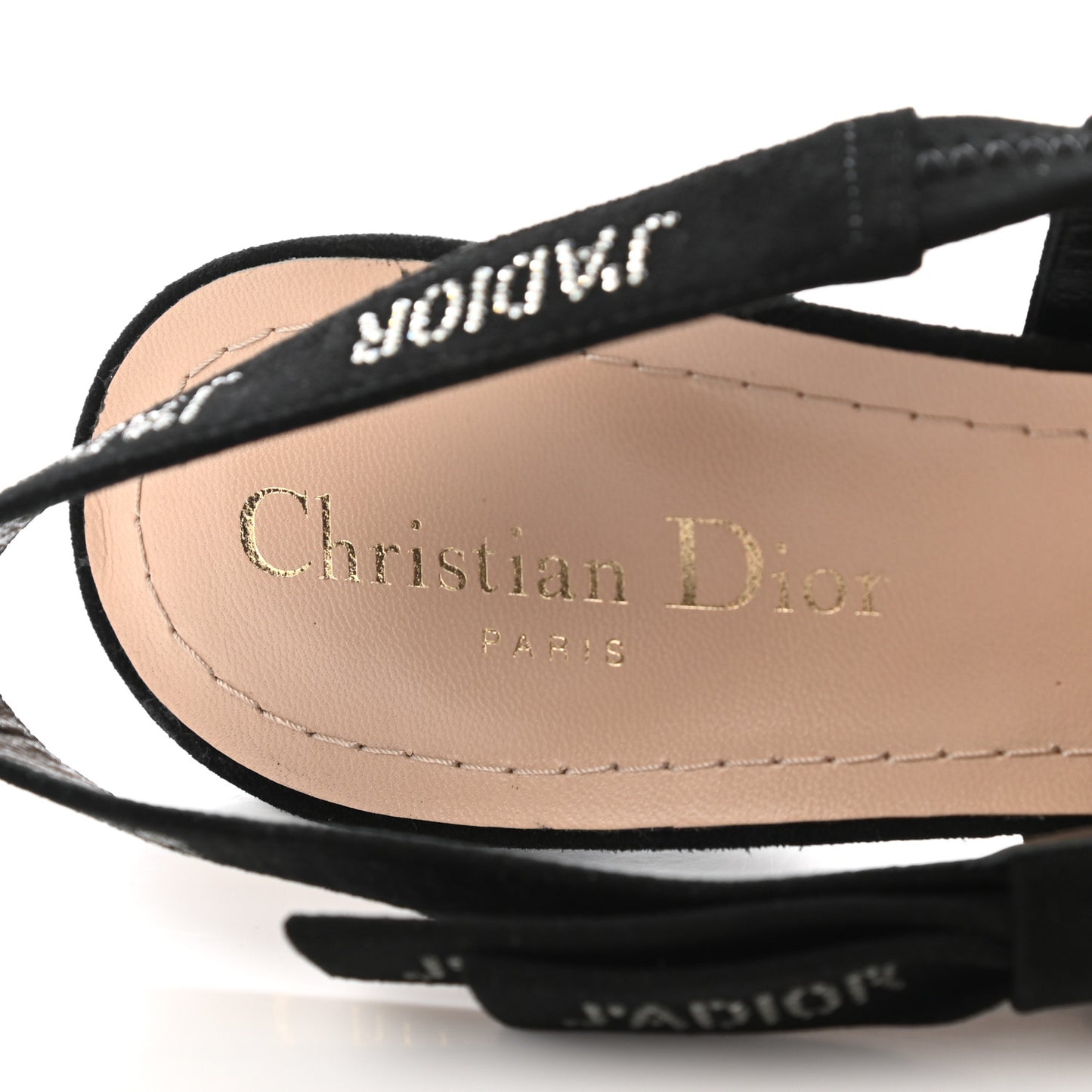 Mesh Plumetis Crystal Suede J'Adior Slingback 65mm Pumps 39.5 Nude Black
