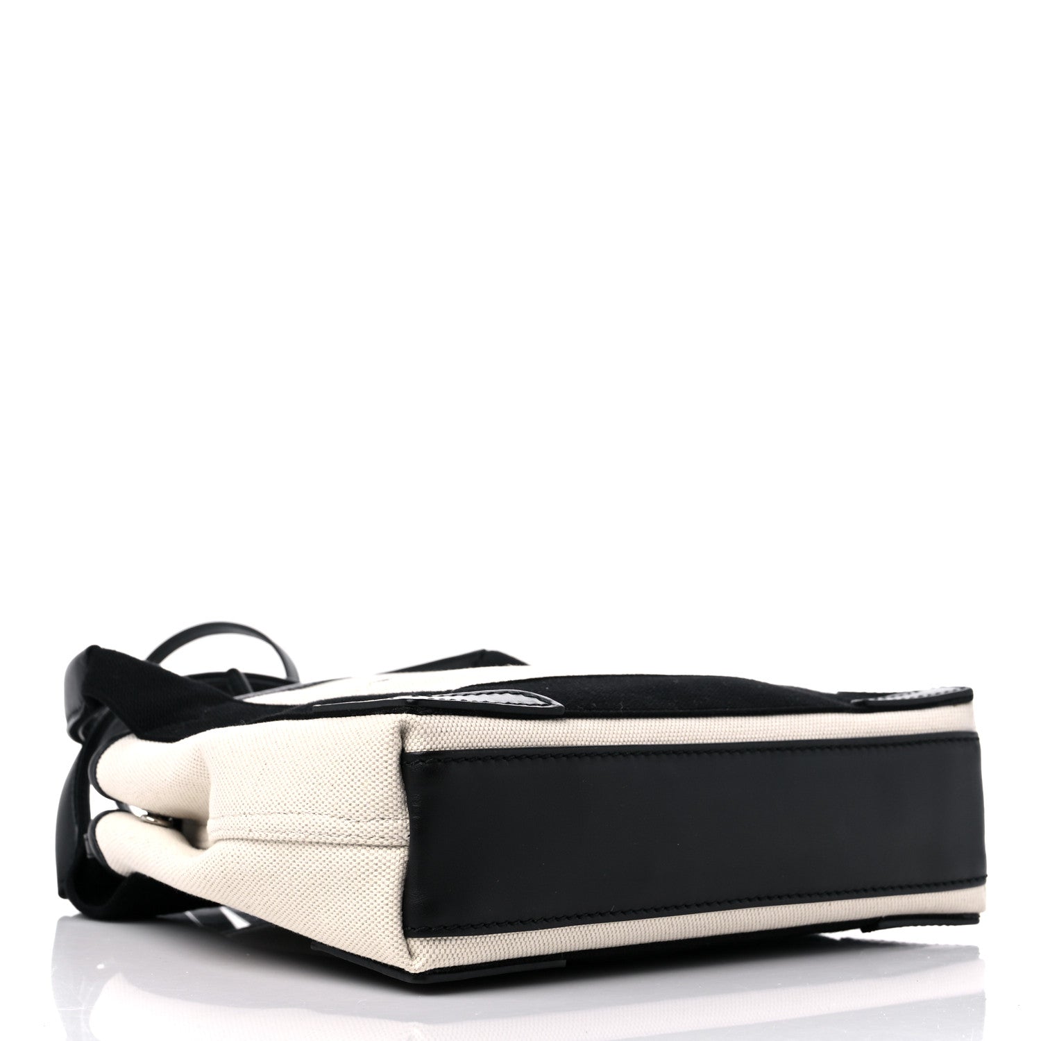 Balenciaga Cotton Canvas Calfskin Navy Cabas XS Natural Black 5 of 11