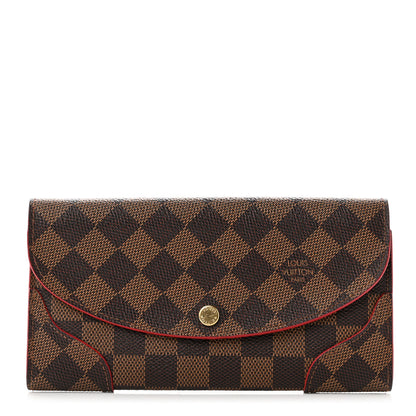 Louis Vuitton Damier Ebene Caissa Wallet Cherry 1 of 9