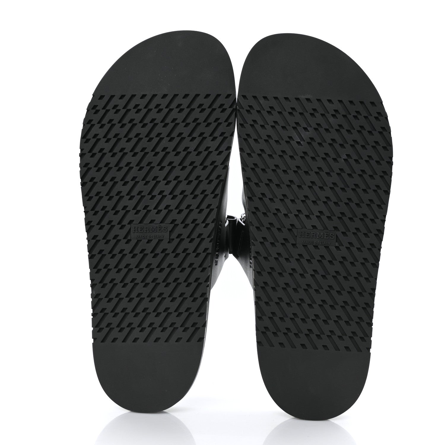 Hermes Calfskin Womens Chypre Sandals 40.5 Black 5 of 9