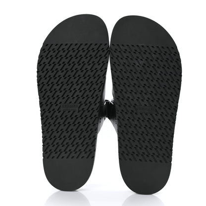 Hermes Calfskin Womens Chypre Sandals 40.5 Black 5 of 9