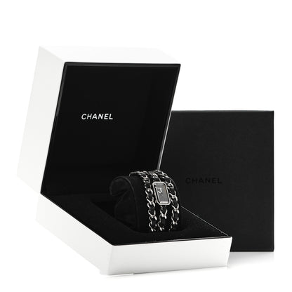Chanel Stainless Steel Lambskin 16mm Premiere Rock Triple Row Quartz Watch Black 5 of 5