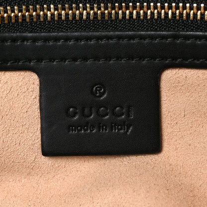 Gucci Soft GG Supreme Monogram Bees Small Crossbody Tote Beige Oro Black 6 of 10