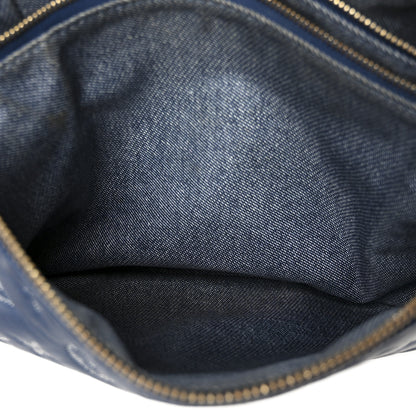 Louis Vuitton Lambskin Embossed Monogram Coussin PM Denim Blue 7 of 12