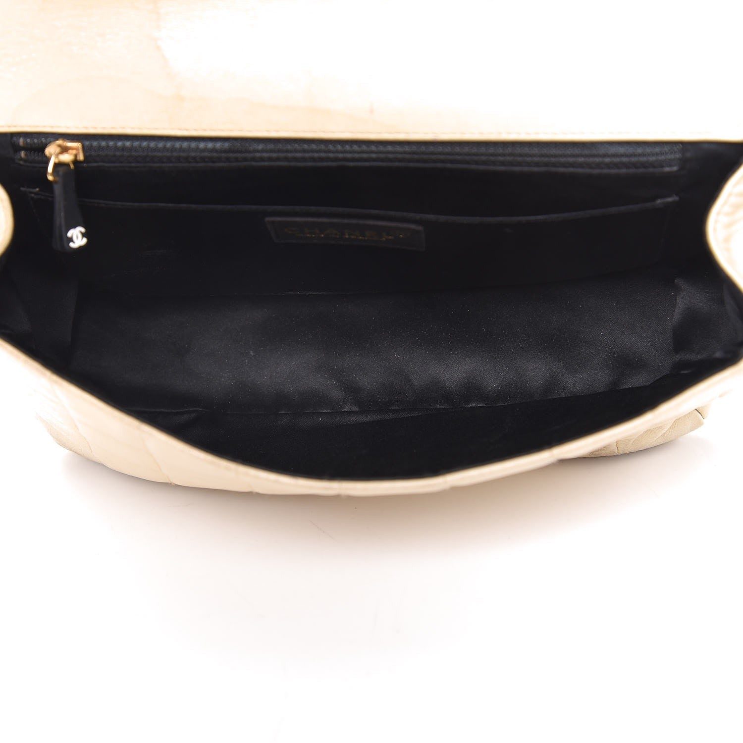 Chanel Lambskin Sport Flap Bag Beige Black 5 of 19