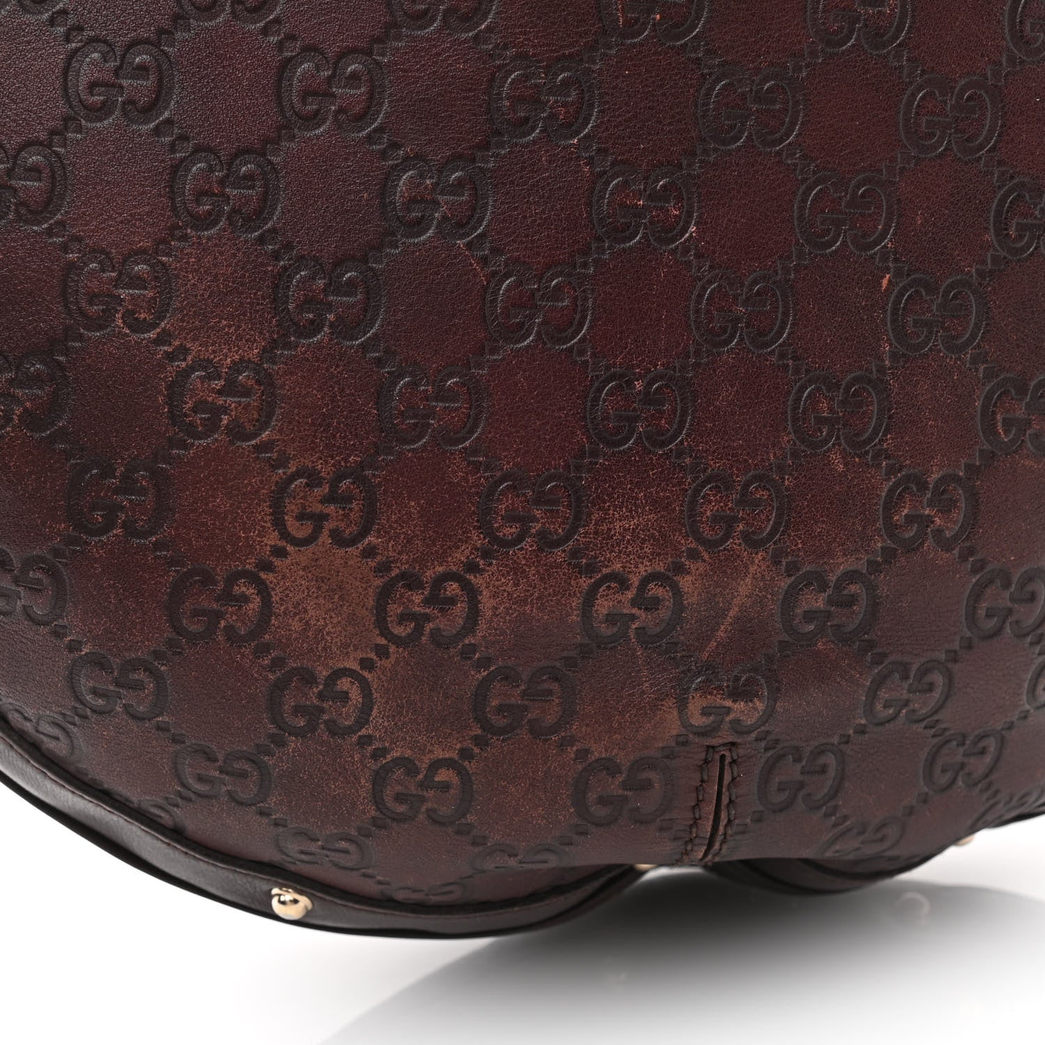 Gucci Guccissima Large Biba Hobo Dark Brown 11 of 12