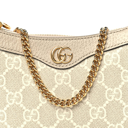 Gucci GG Supreme Monogram Textured Dollar Calfskin Web Mini Ophidia GG Handbag Beige Mystic White Oatmeal 7 of 10