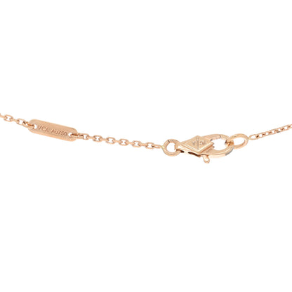 Van Cleef & Arpels 18K Rose Gold Carnelian Sweet Alhambra Pendant Necklace 4 of 5