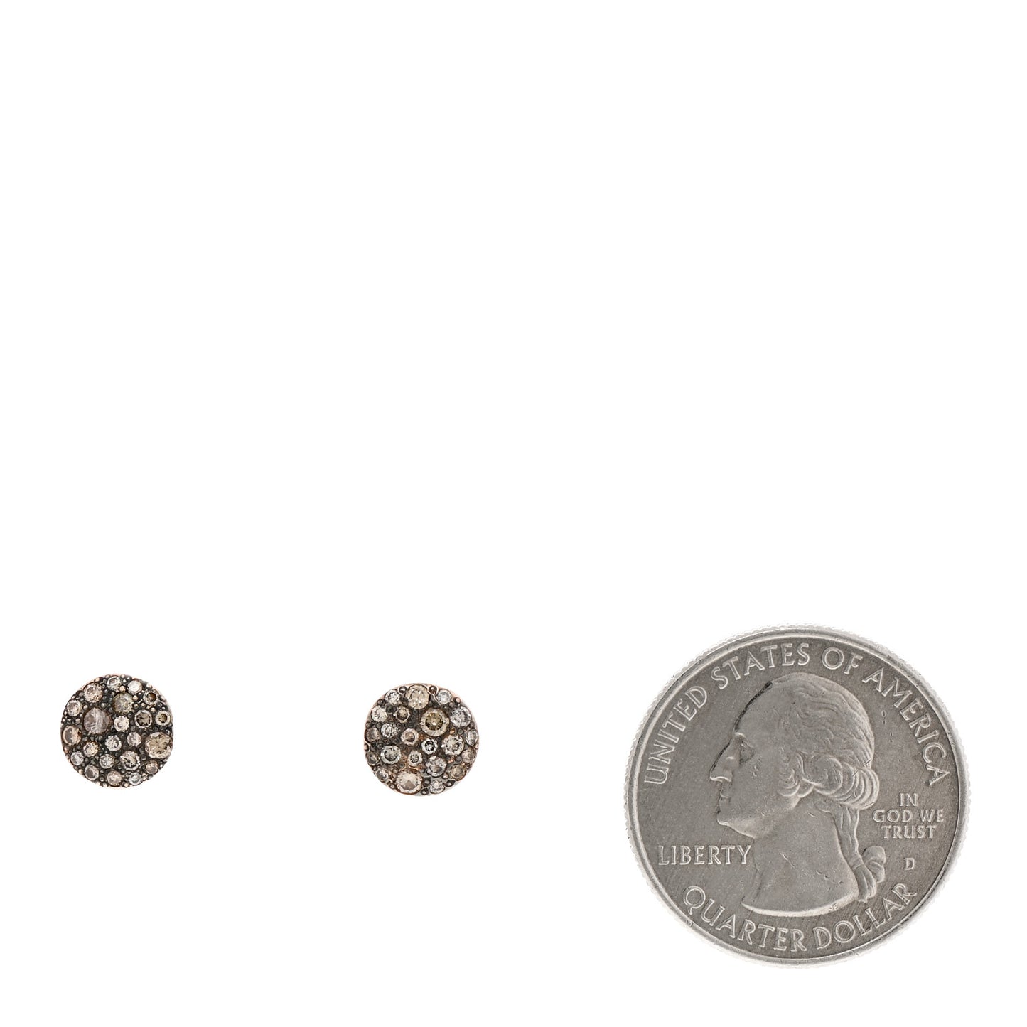 18K Rose Gold Brown Diamond Sabbia Stud Earrings