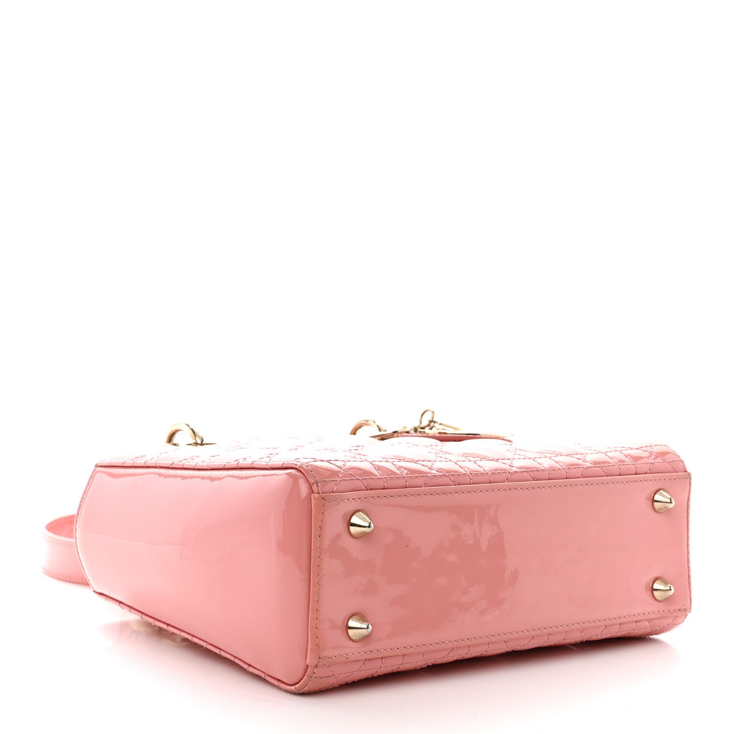 Christian Dior Patent Cannage Small Lady Dior Pink 4 of 10