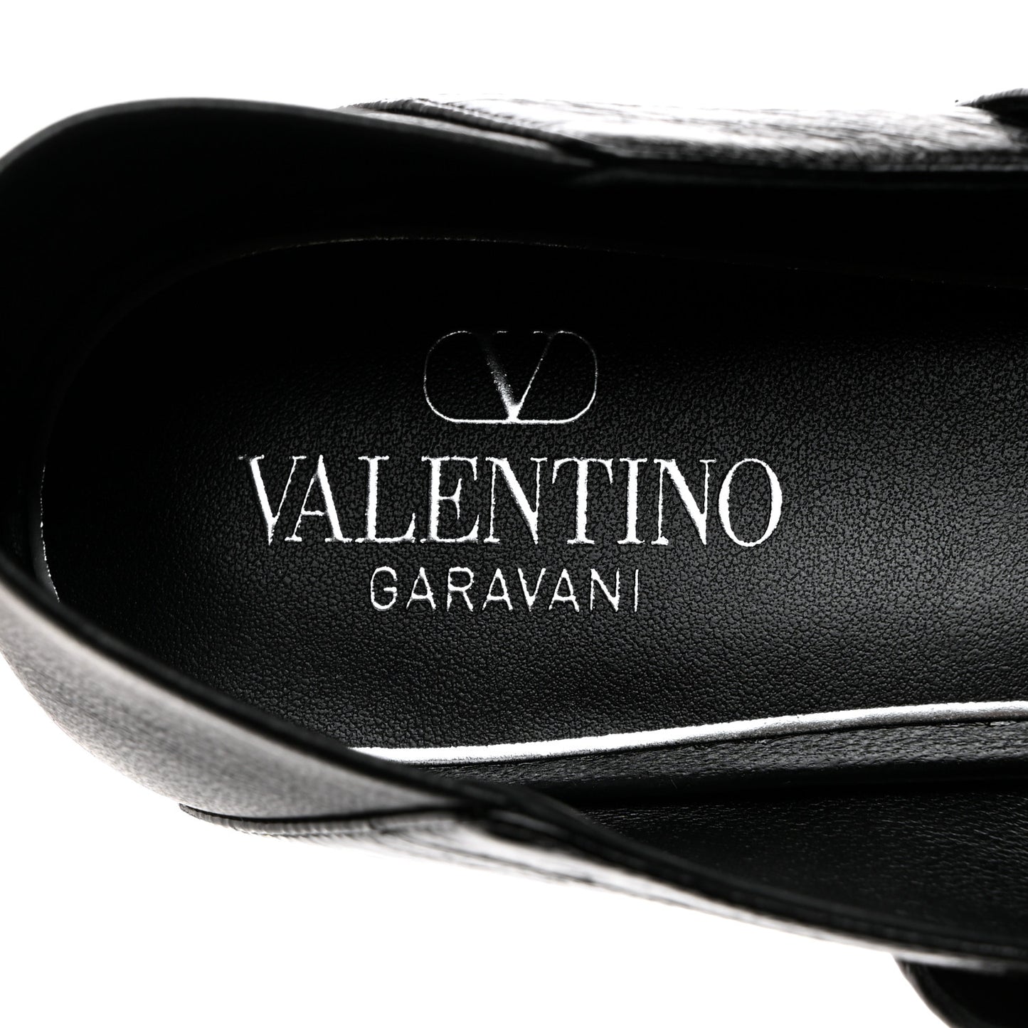 Textured Patent Nappa Locker Mary Jane Collapsible Heel Ballerina Flats 39.5 Black