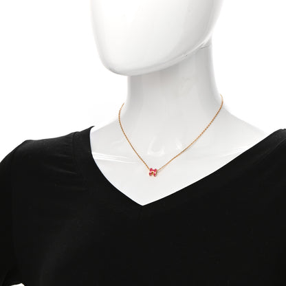 Hermes Lacquered Gold Mini Pop H Pendant Necklace Rose Extreme 2 of 7