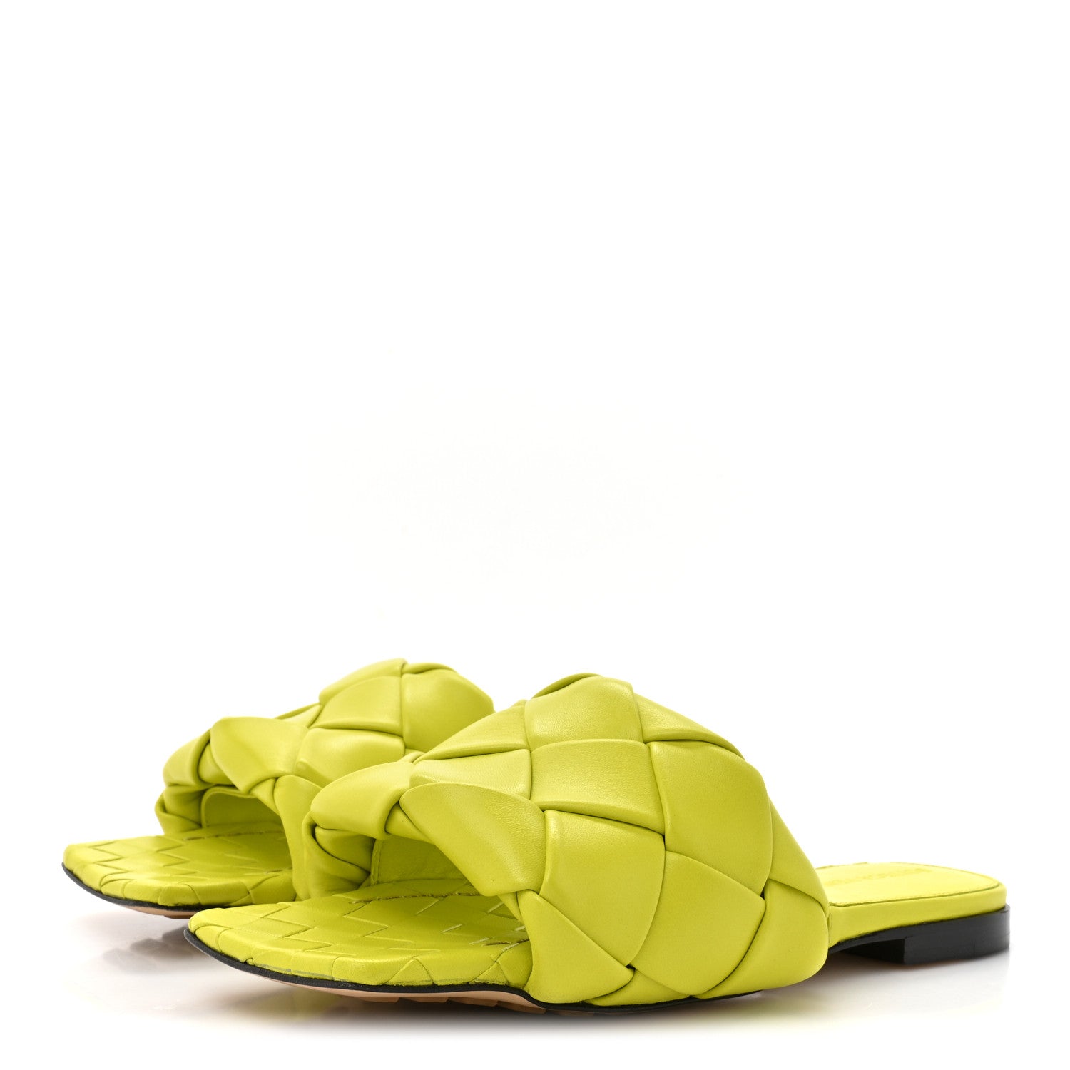 Bottega Veneta Nappa Maxi Intrecciato Lido Flat Sandals 36 Kiwi 4 of 9
