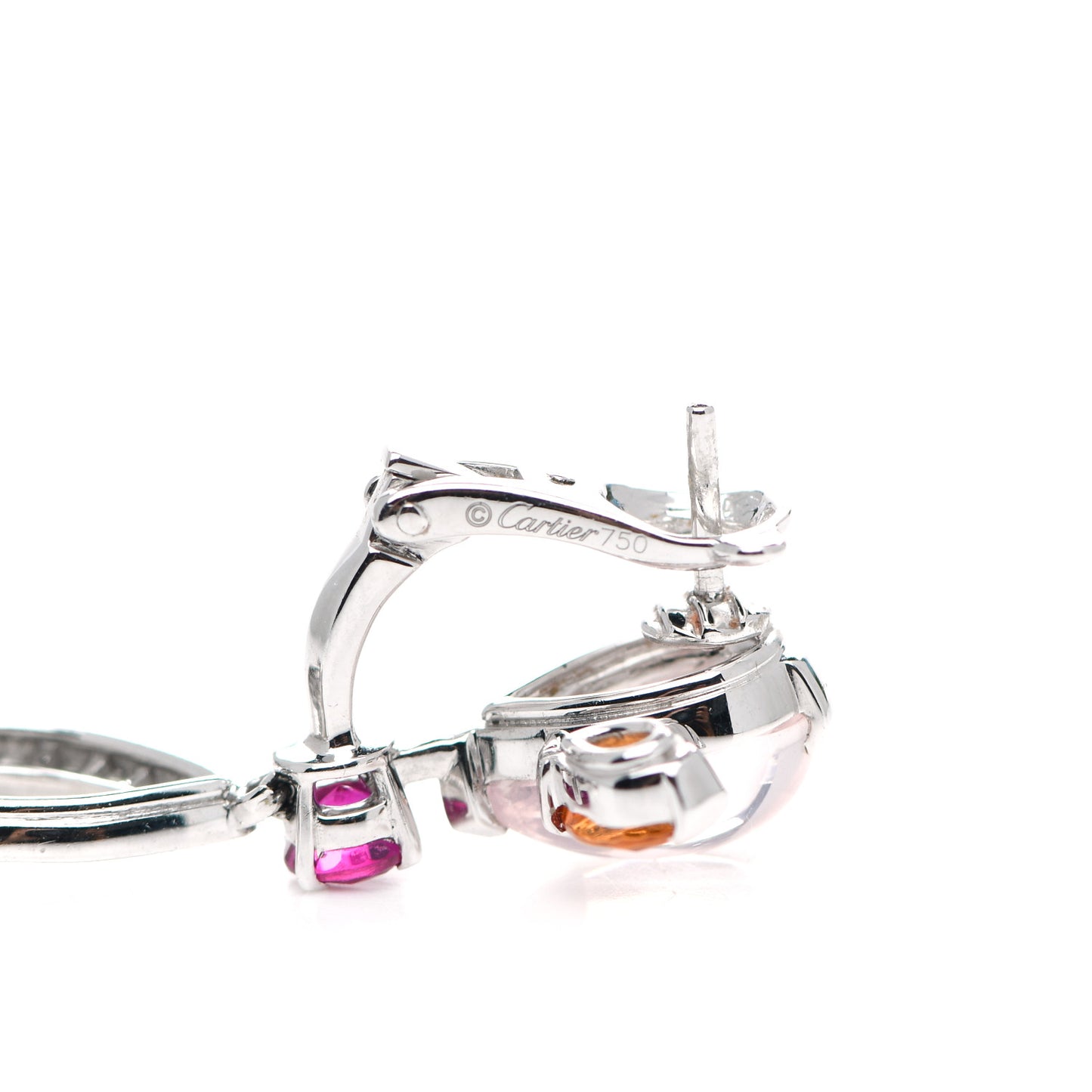 18K White Gold Diamond Multi Gemstone Delices de Sorbet Earrings
