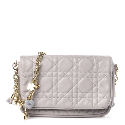 Christian Dior Lambskin Cannage Lady Dior Pochette Grey 1 of 9