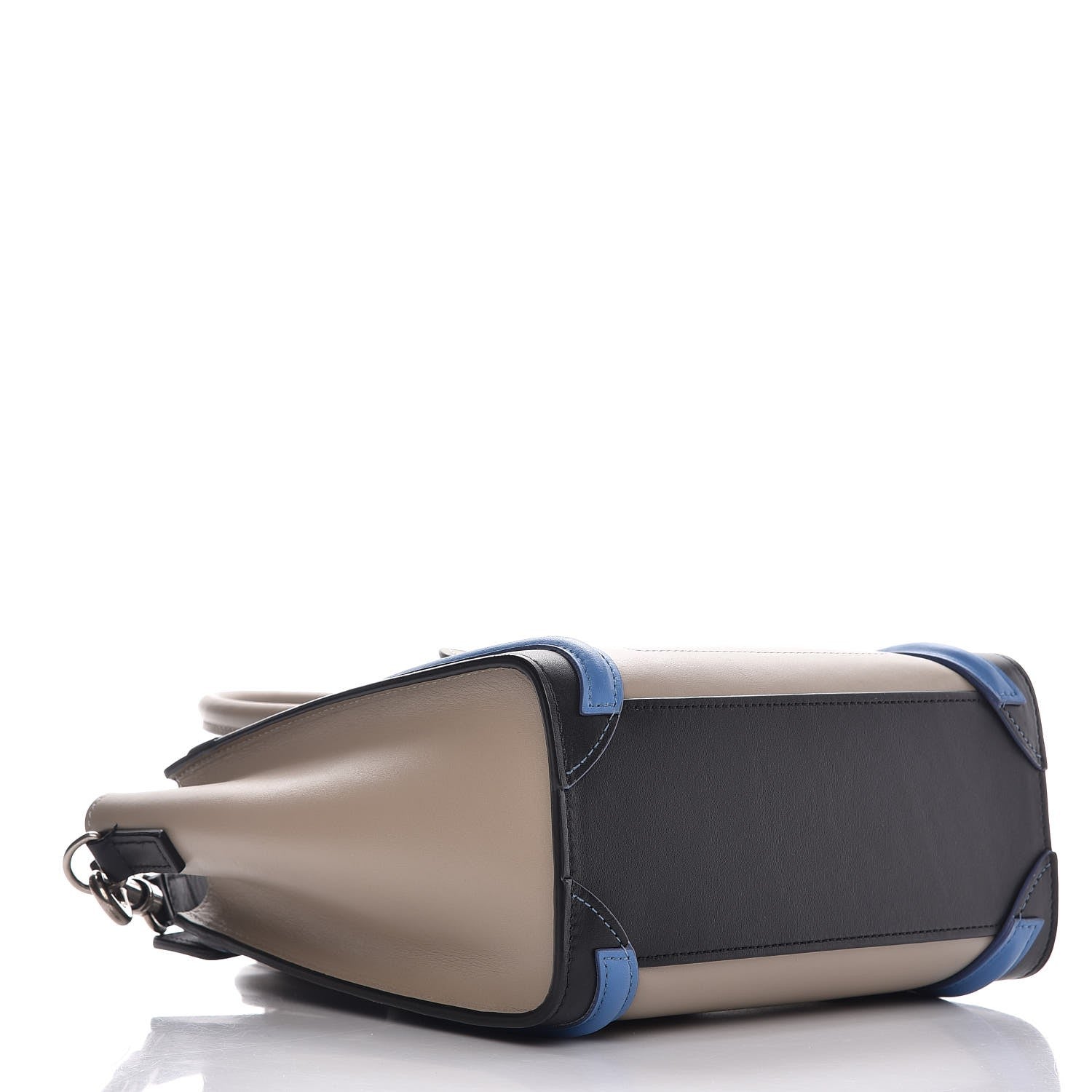 Celine Shiny Smooth Calfskin Tri-color Nano Luggage Quartz 5 of 9
