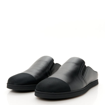 Chanel Lambskin Grosgrain Cap Toe Sneaker Mules 40 Black 8 of 20