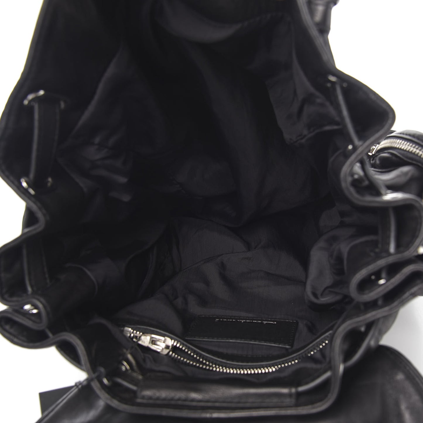 Lambskin Marti Backpack Bag Washed Black Rhodium Hardware