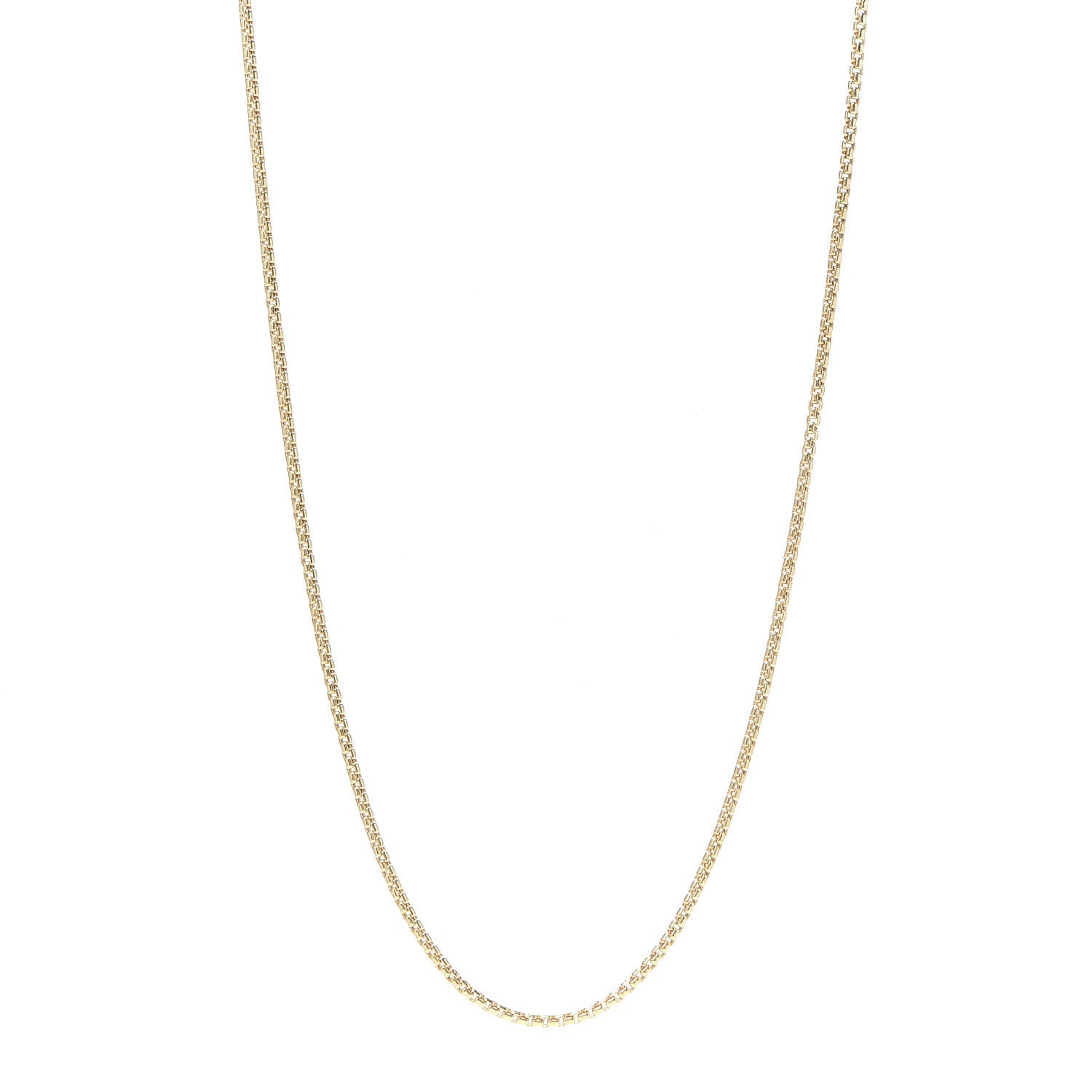 David Yurman 18K Yellow Gold 1.7mm Box Chain Necklace 22" 1 of 4