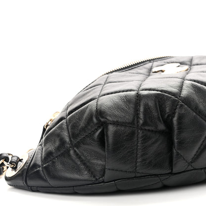 Chanel Lambskin Quilted Waist Bag Fanny Pack Black 9 of 13