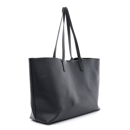 Saint Laurent Calfskin Large Shopping Tote Navy 4 of 16