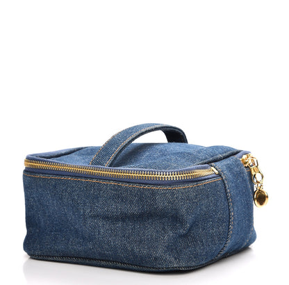 Chanel Denim Vanity Cosmetic Case Blue 3 of 8