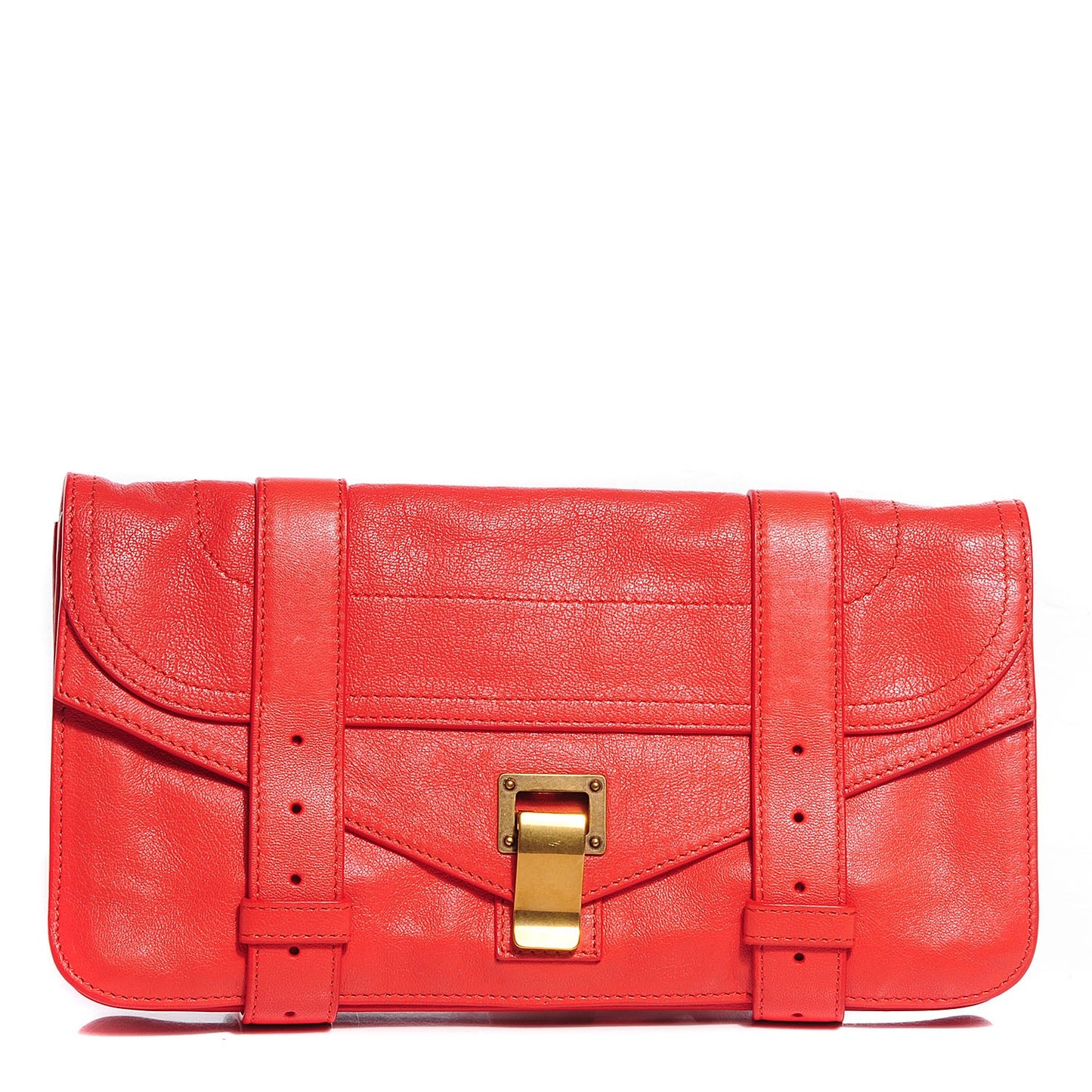 Lux Leather PS1 Pochette Clutch Coral