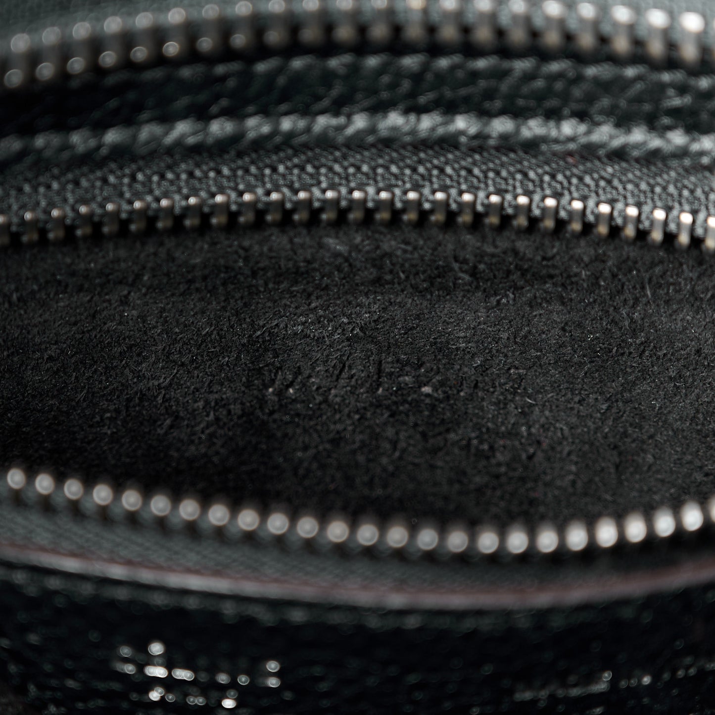 Drummed Calfskin Micro Luggage Black