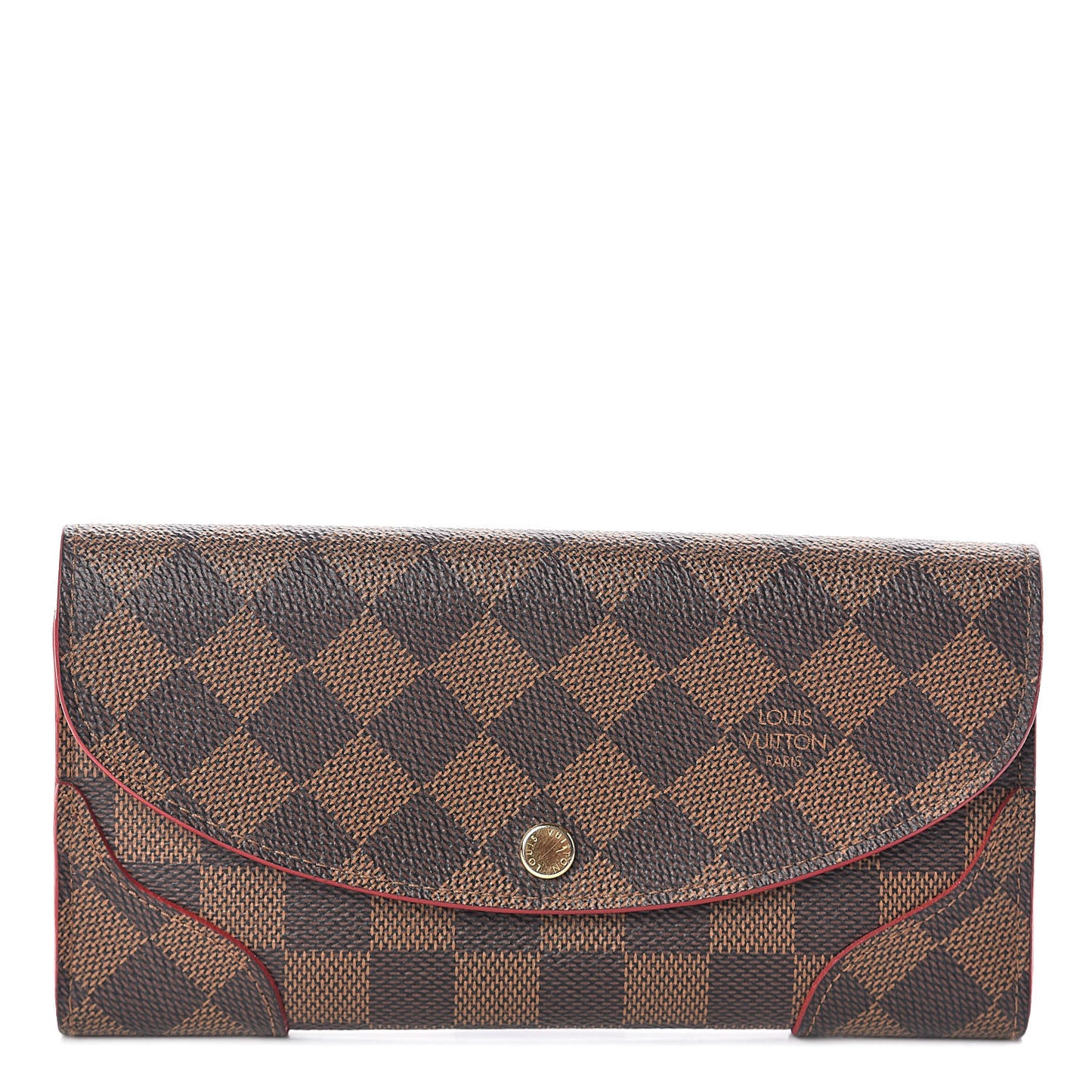 Damier Ebene Caissa Wallet Cherry