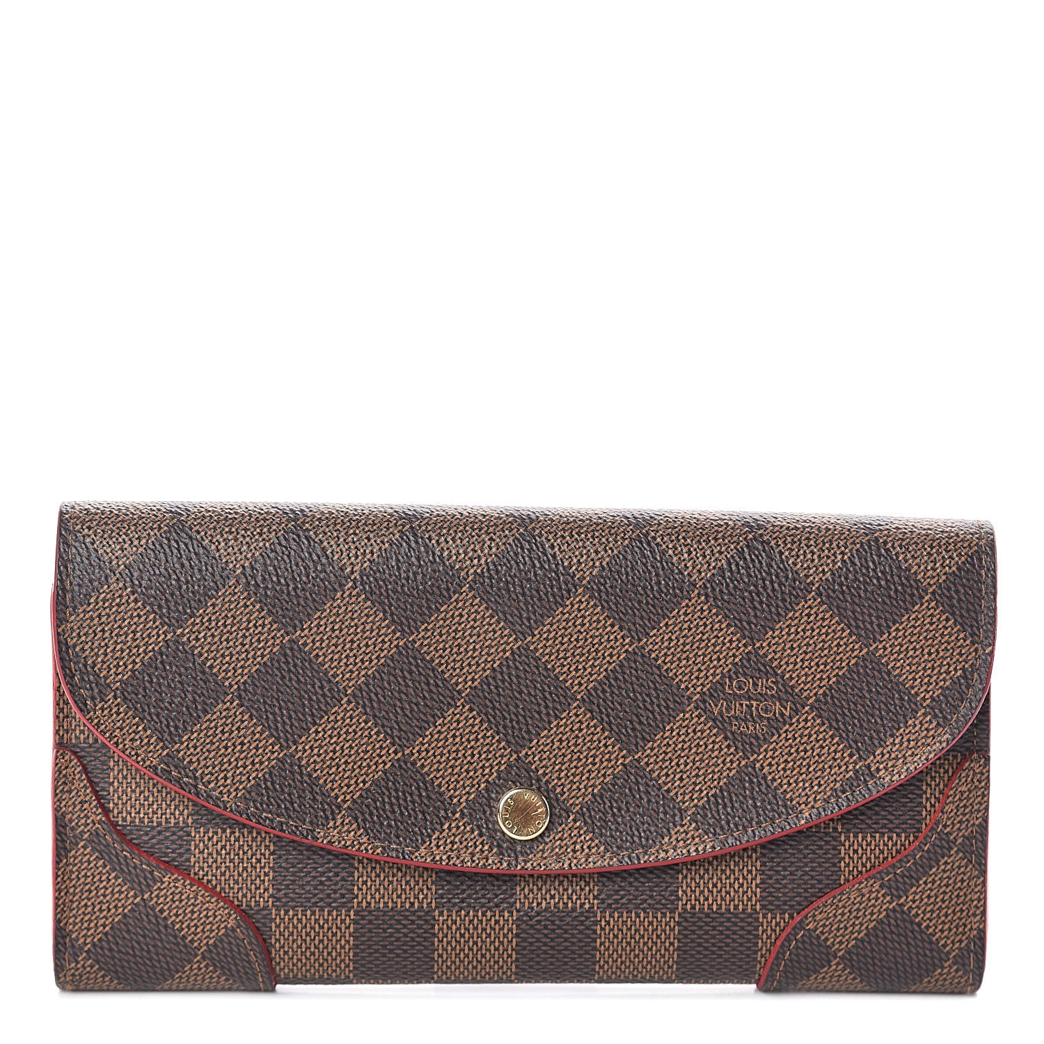 Louis Vuitton Damier Ebene Caissa Wallet Cherry 1 of 6