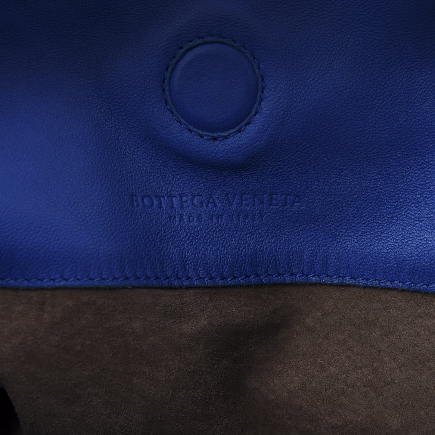 Nappa Intrecciato Large Campana Signal Blue