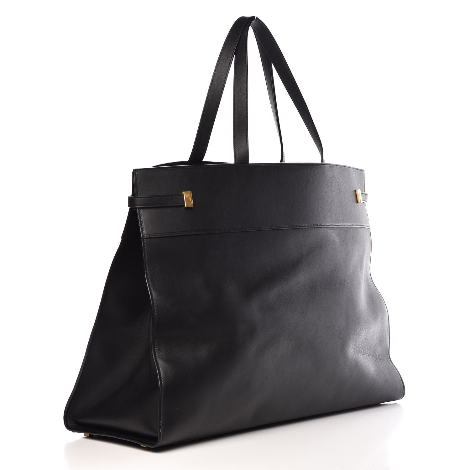 Saint Laurent Calfskin Large Manhattan Shopper Tote Black 3 of 13