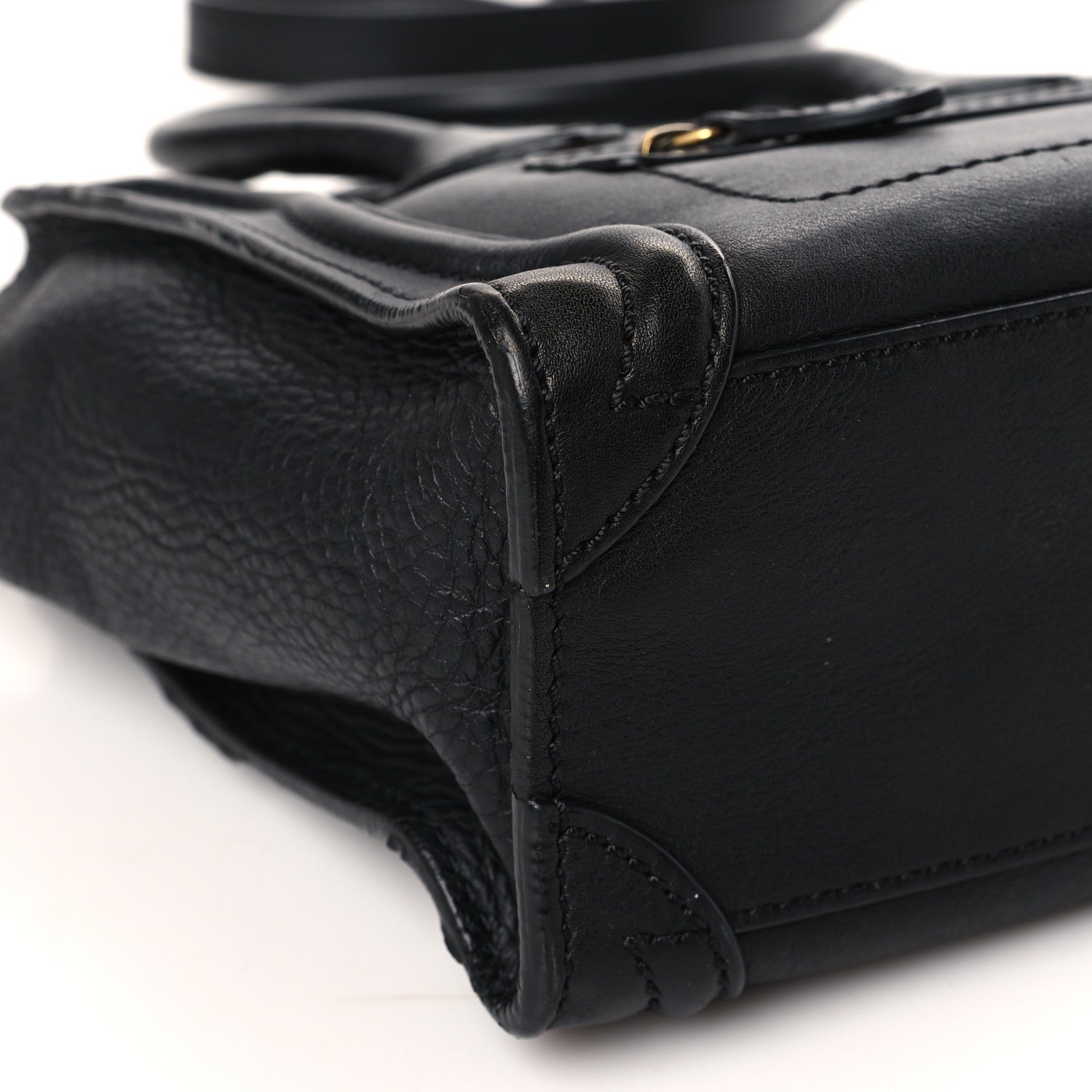 Celine Pebbled Calfskin Nano Luggage Black 8 of 10