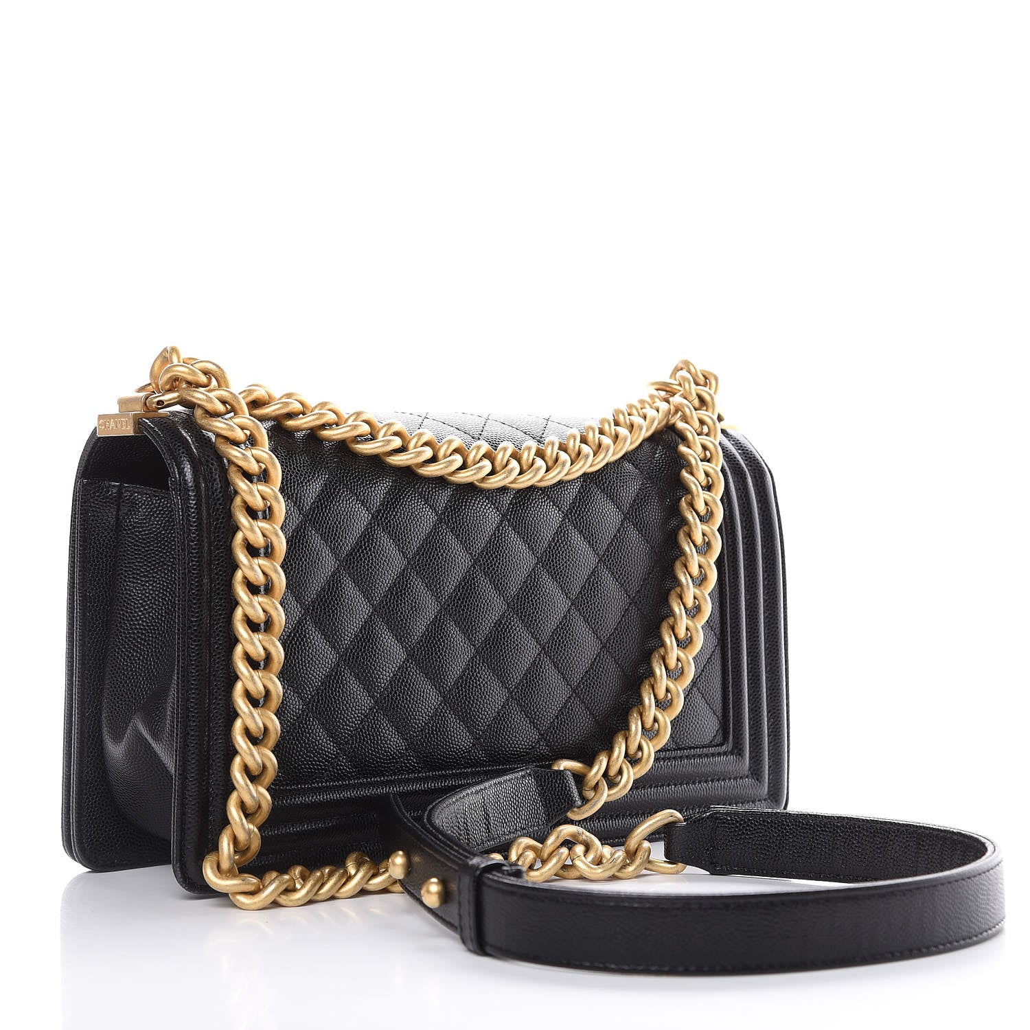 Chanel Caviar Quilted Medium Boy Flap Black 3 of 15