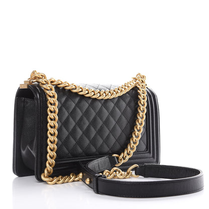 Chanel Caviar Quilted Medium Boy Flap Black 3 of 15