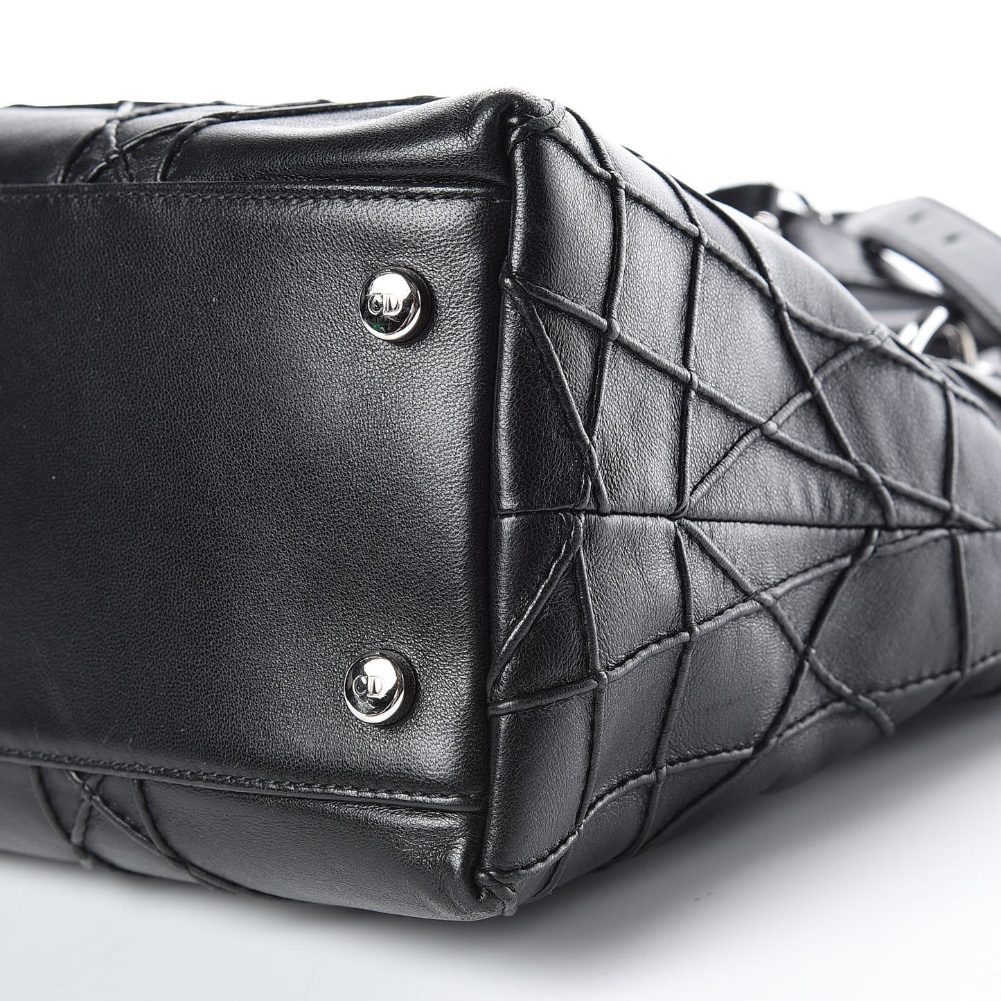 Lambskin Cannage Medium Granville Tote Black