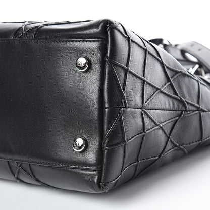 Christian Dior Lambskin Cannage Medium Granville Tote Black 12 of 20