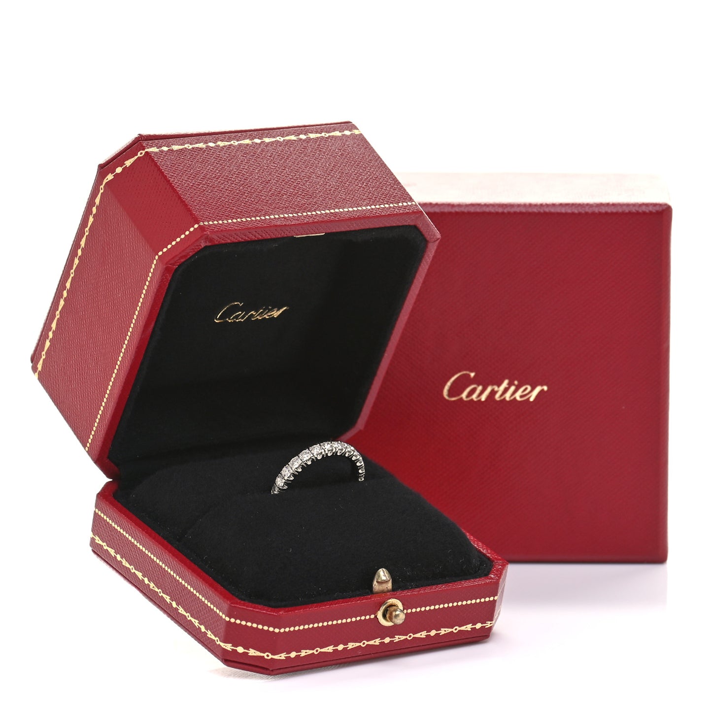 Platinum Diamond 3.5mm Etincelle de Cartier Wedding Band Ring 55 7.25