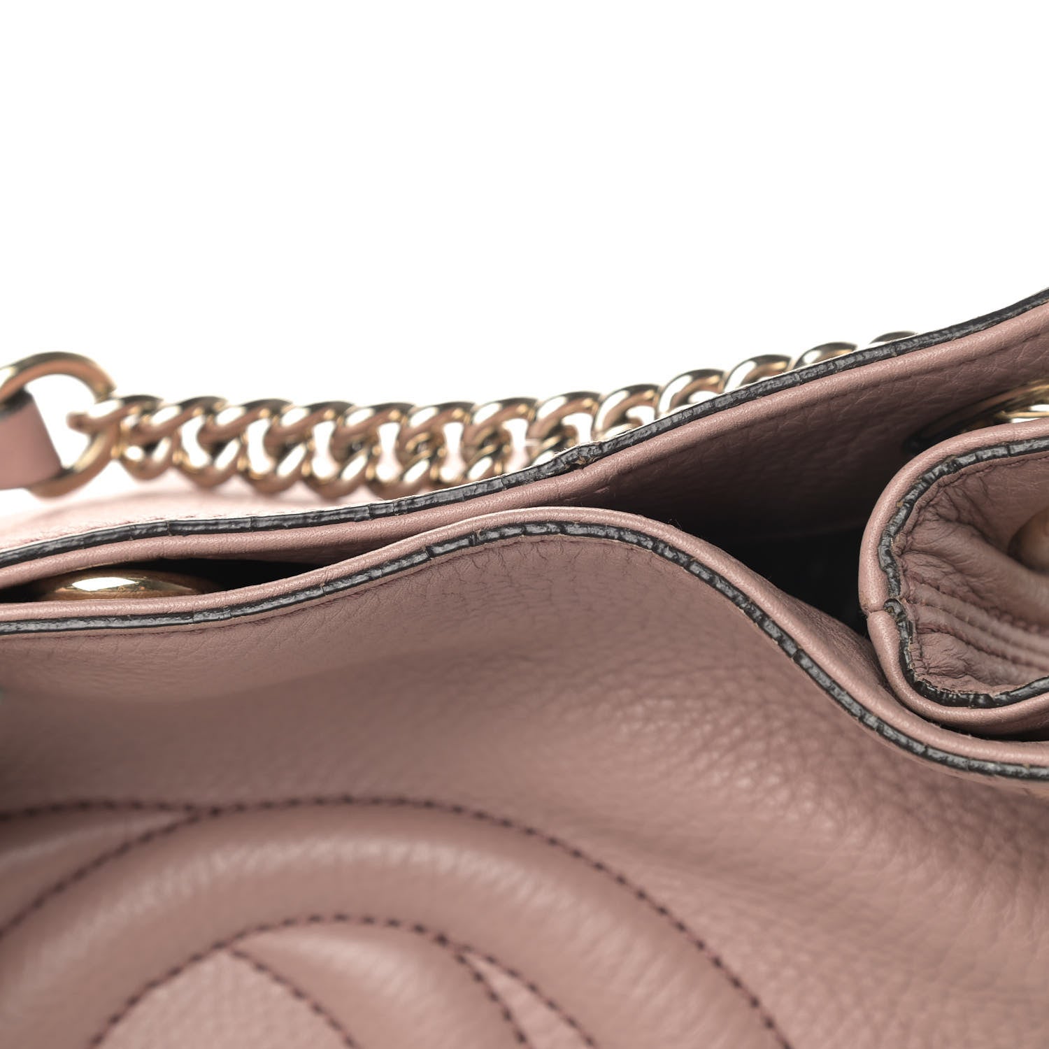 Gucci Cellarius Calfskin Medium Soho Chain Shoulder Bag Dark Cipria 8 of 8
