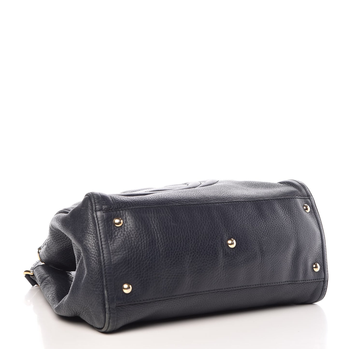 Pebbled Calfskin Medium Soho Shoulder Bag Blue