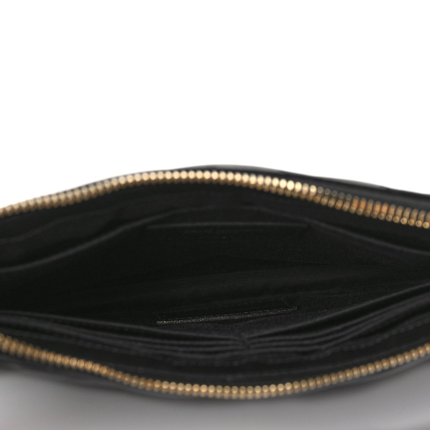 Calfskin Matelasse Chevron Monogram A5 Wristlet Black