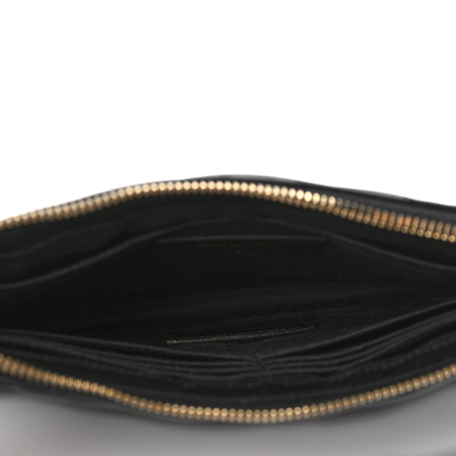 Saint Laurent Calfskin Matelasse Chevron Monogram A5 Wristlet Black 5 of 11