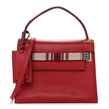 Valentino Garavani Pebbled Calfskin Beaded Small My Rockstud Frame Bag Rosso Valentino 1 of 9