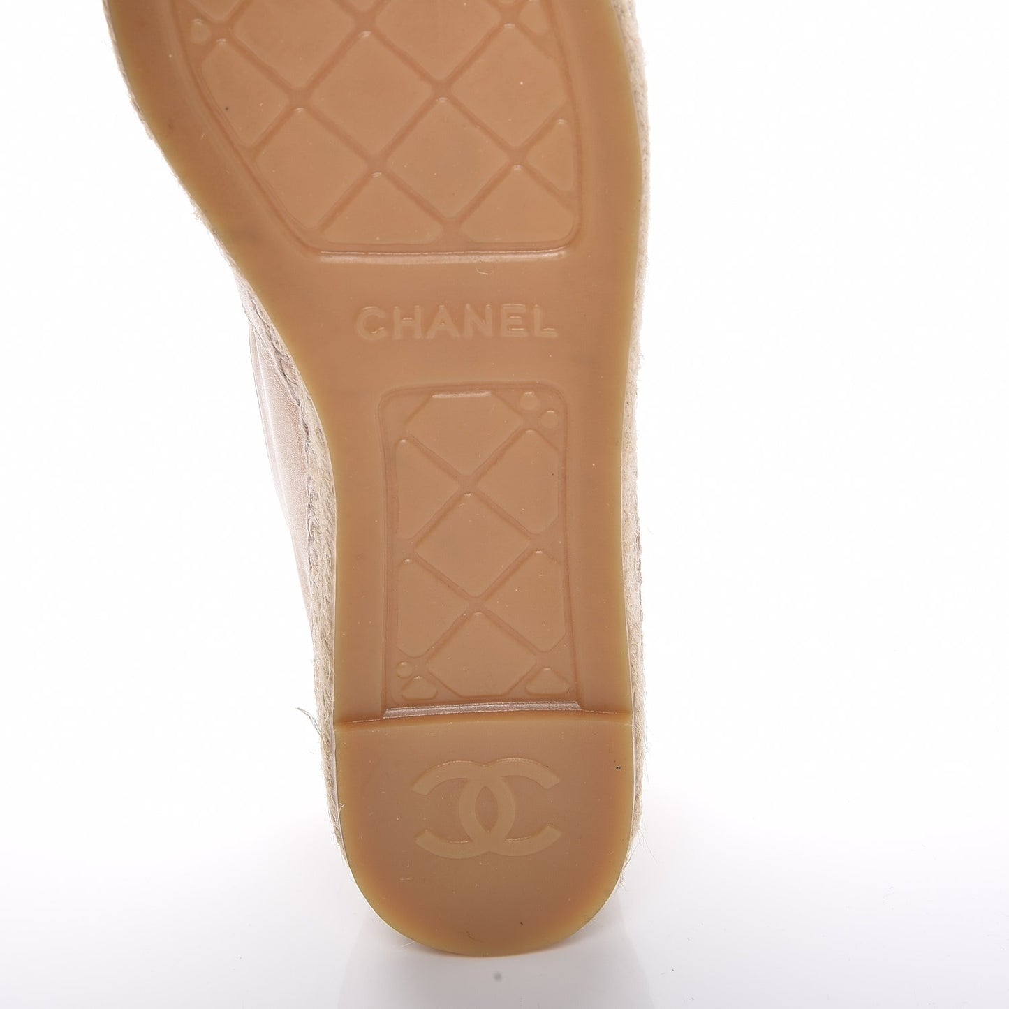 Lambskin CC Espadrilles 40 Beige Black